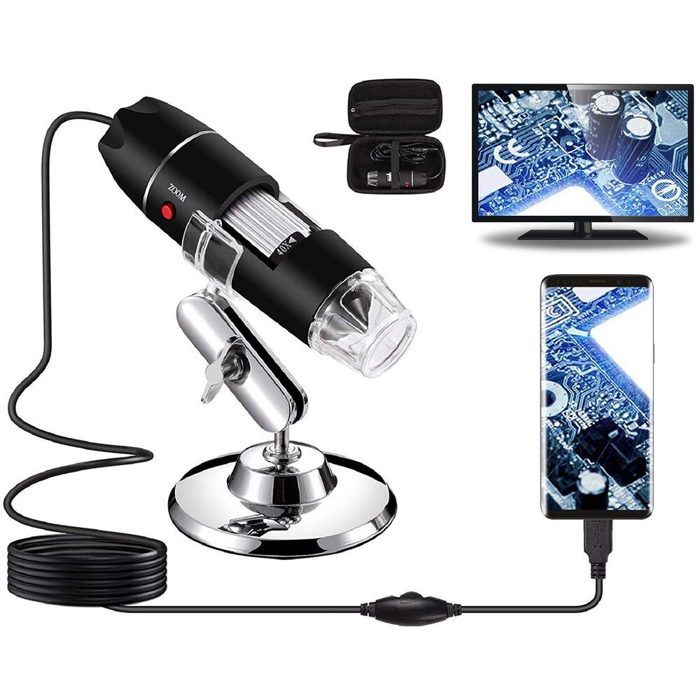 USB Digital Microscope 40X to 1000X Magnification Camera with Case G1-1071